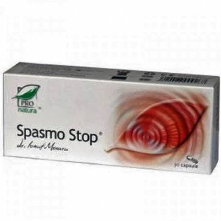 Spasmostop, diminueaza intensitatea spasmelor musculare, 30 capsule, Medica - ProNatura