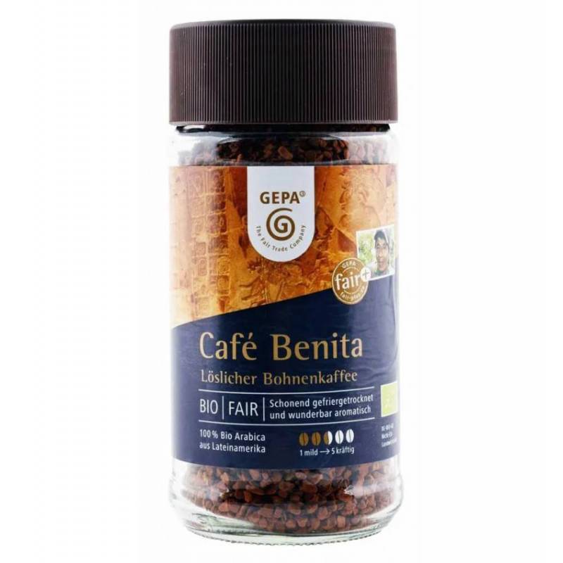 Cafea solubila Benita, eco-bio si fairtrade, 100 g, Gepa