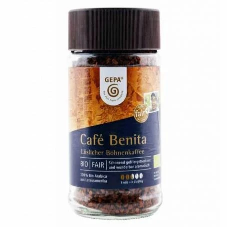 Cafea solubila Benita, eco-bio si fairtrade, 100 g, Gepa