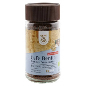 Cafea solubila decofeinizata Benit, eco-bio, 100 g, Gepa