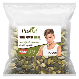 Seminte de dovleac decojite, natur, eco-bio, 300 g, Pronat