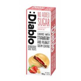 Fursecuri fara zahar cu capsuni si unt de arahide 100 g, Diablo