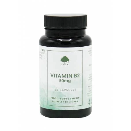 Vitamina B2 Riboflavina, 50 mg, 120 capsule, G&G Food Suplies