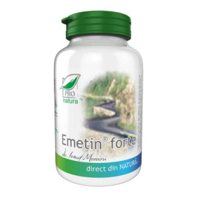 Emetin Forte, ajuta la reducerea senzatiei de greata, 200 capsule, Medica - Pro Natura