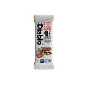 Ciocolata cu lapte cu alune de padure, fara adaos de zahar, cu stevia,75 g, DIABLO