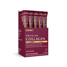Premier Collagen Powder, Formula Premium Colagen Hidrolizat fara Aroma, 20 plicuri, Gnc