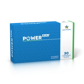 POWER BLEU - L-arginina si Tribulus terrestris, 30 COMPRIMATE FILMATE, BLEU PHARMA