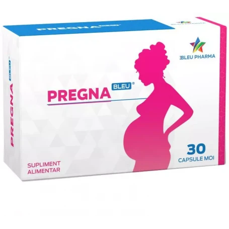 PREGNABLEU - supliment femei insarcinate, 30 capsule moi, BLEU PHARMA