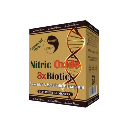 Nitric Oxide 3xBiotics, sustine sanatatea vasculara, 30 plicuri, Medica - Pro Natura