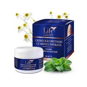 Crema racoritoare cu menta piperata, 50 ml , Life Bio