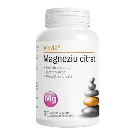 MAGNEZIU CITRAT 625 mg, din care 100 mg Magneziu, 30 CAPSULE VEGETALE, ALEVIA