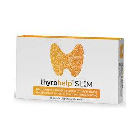 Thyrohelp Slim, ajuta la functionarea normala a glandei tiroide, 30 capsule, Naturpharma