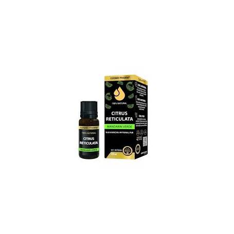 Ulei esential integral de Mandarin Verde, Citrus Reticulata, 10 ml, Cosmo Pharm