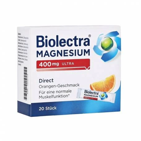 BIOLECTRA MAGNESIUM ULTRA PORTOCALA, 400 mg, 20 doze, VEDRA - Hermes Arzneimittel