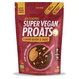 Proats Super Vegan cu cacao si crema de migdale, eco-bio, 750 g, Iswari