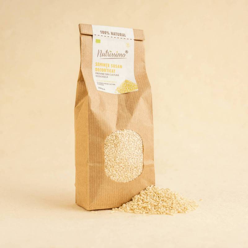 Seminte de susan decorticat, eco-bio, 200 g, Nutrissimo