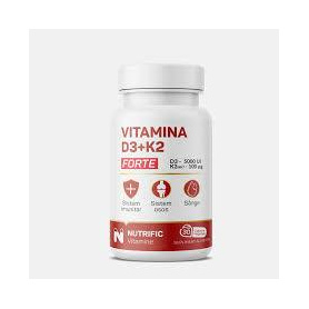 Vitamina D3 5000 UI si K2 100 mcg Forte, 30 capsule vegetale, Nutrific