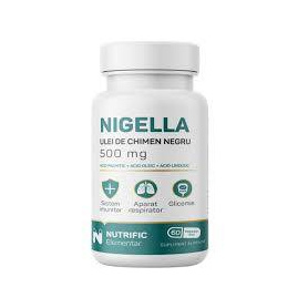 Nigella, Ulei de chimen negru, 500 mg, 60 capsule moi, Nutrific
