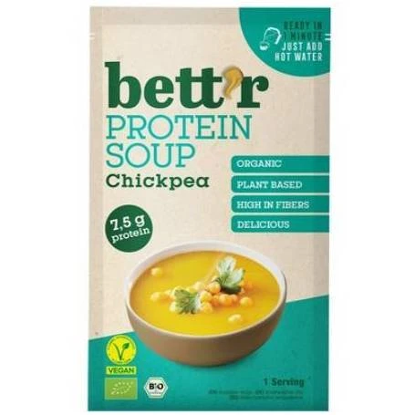 Supa instant proteica cu naut, eco-bio, 30 g, Bettr