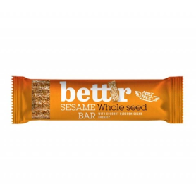 Baton de susan integral cu zahar de cocos, eco-bio, 30 g, Bettr