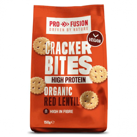 Crackers proteici cu faina de linte rosie, eco-bio, 150 g, Profusion