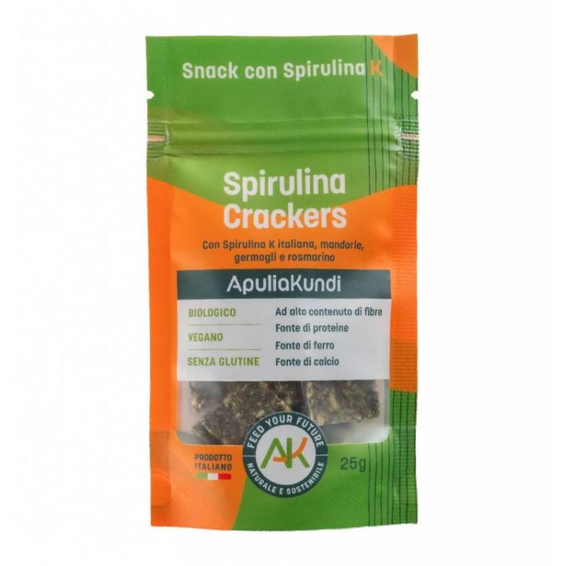 Crackers cu Spirulina, 25 g, ApuliaKundi