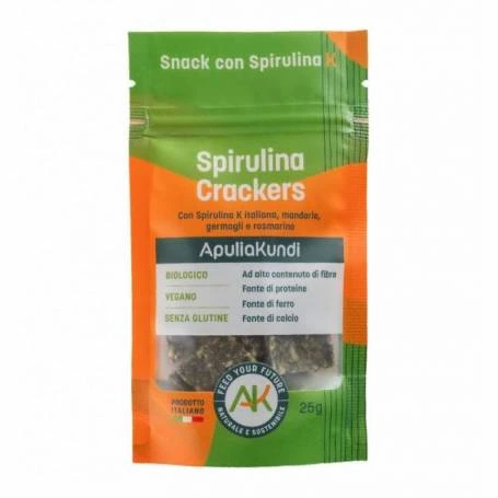 Crackers cu Spirulina, 25 g, ApuliaKundi