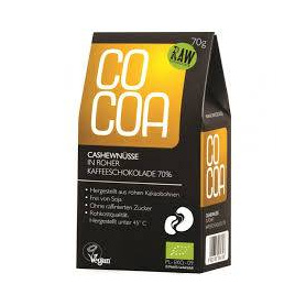 Caju in ciocolata cu nuca de cocos, raw vegan, eco-bio, 70 g, Cocoa