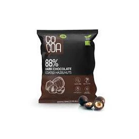 Alune in ciocolata neagra, raw 88 %, eco-bio, 70 g, Cocoa
