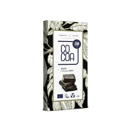 Ciocolata neagra 80% cacao, eco-bio, 50 g, Cocoa