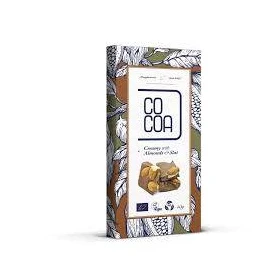 Ciocolata cu migdale si sare, eco-bio, 50 g, Cocoa