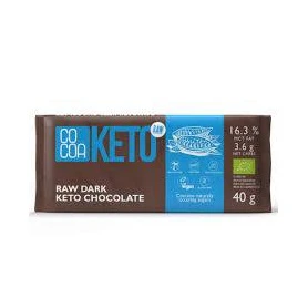 Ciocolata neagra cu ulei de cocos MCT, Keto, eco-bio, 40 g, Cocoa