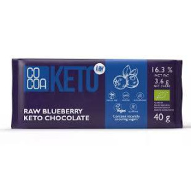 Ciocolata neagra cu afine Keto, eco-bio, 40 g, Cocoa