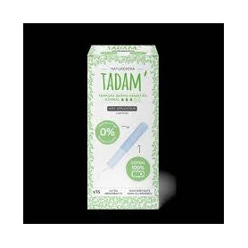 Tampoane hipoalergenice Normal cu aplicator, eco-bio, 16 bucati, Tadam