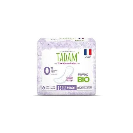 Absorbante pentru scurgeri si incontinenta urinara usoara, MAXI, eco-bio, 12 bucati, Tadam