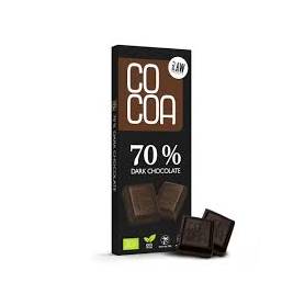 Ciocolata cu 70 % Cacao si nuci pecan, raw-vegana, eco-bio, 40 g, Cocoa