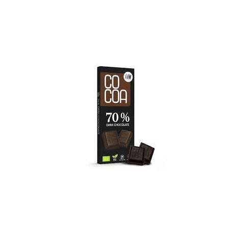 Ciocolata cu 70 % Cacao si nuci pecan, raw-vegana, eco-bio, 40 g, Cocoa