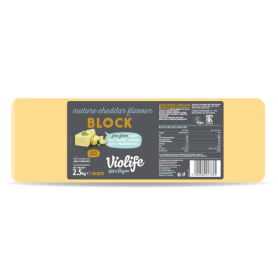 YELLOW CLUB - Cascaval vegetal Cheddar, calup 2.5 kg - Violife