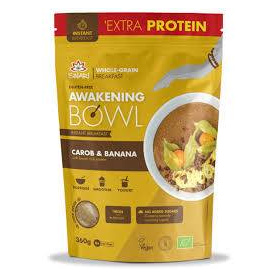Mic dejun cu proteine, carob si banane, fara zahar, eco-bio, 360 g Iswari