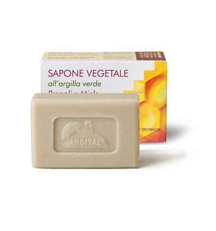 Sapun antiacnee- cu argila verde, propolis si miere, 100g - argital