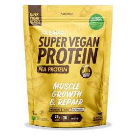 Pulbere proteica din mazare, dupa efort, Super Vegan, eco-bio, 1000 g, Iswari