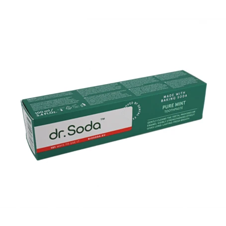 Pasta de dinti fara fluor, cu bicarbonat de sodiu, Pure Mint, 100ml, Dr.Soda