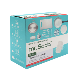 Tablete pentru masina de spalat vase cu bicarbonat de sodiu, 30 bucati x 20g, Mr.Soda