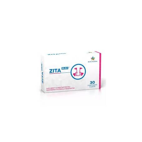 Zita Bleu, sustine sanatatea sistemului respirator, 30 comprimate filmate, Bleu Pharma