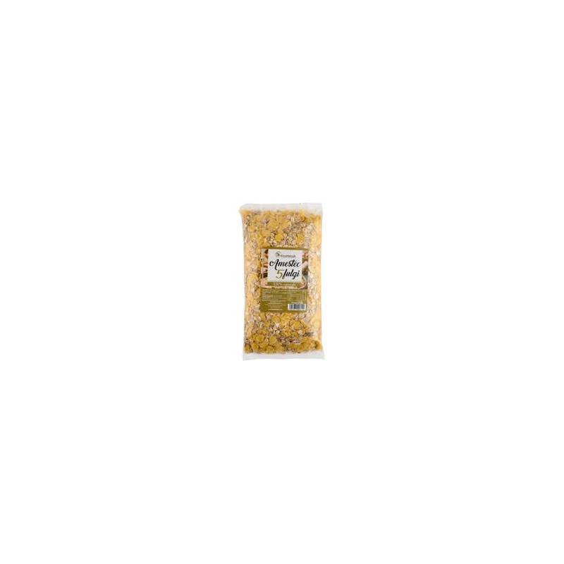 Amestec 5 Fulgi, Orz, Secara, Grau, Ovaz, Porumb, 500 g, EcoNatur