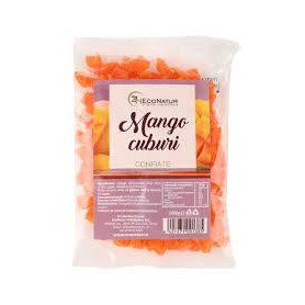 Mango confiat cuburi, 100 g, Econatur