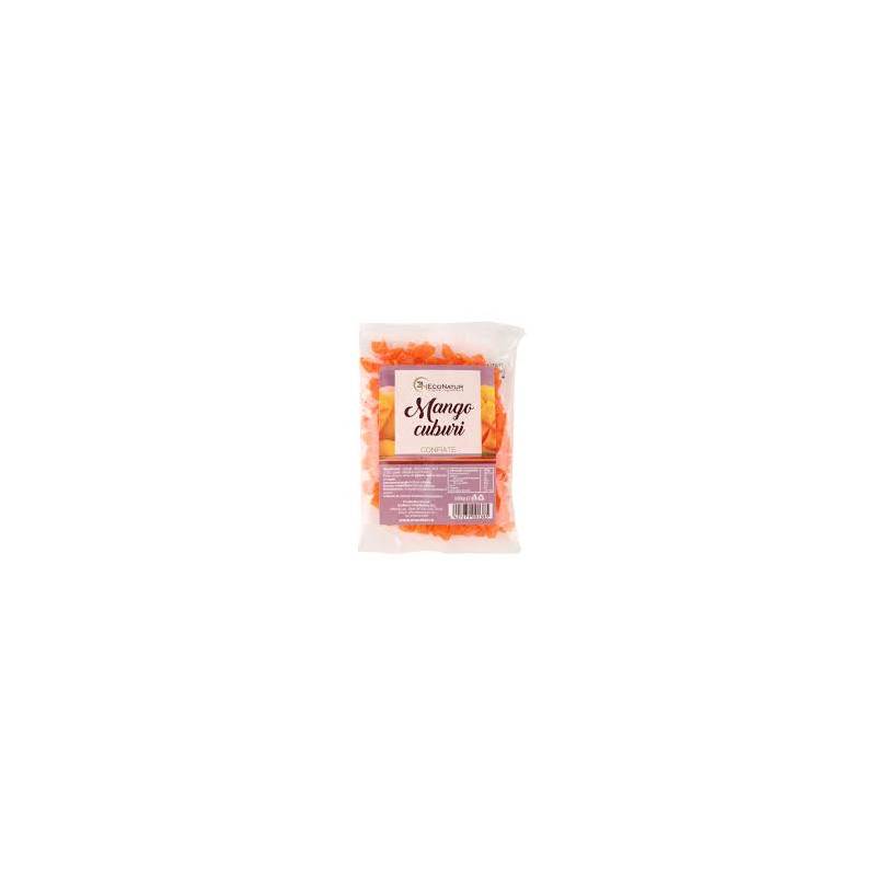 Mango confiat cuburi, 100 g, Econatur