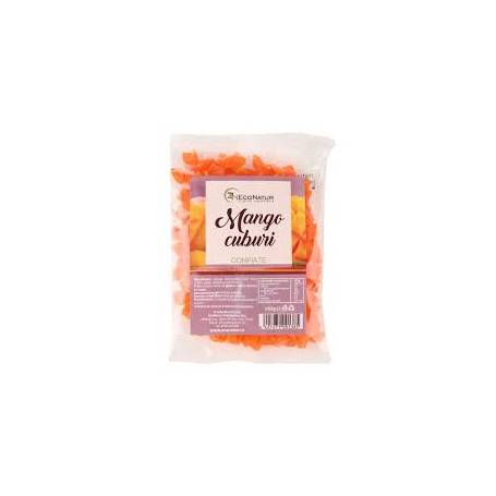 Mango confiat cuburi, 100 g, Econatur