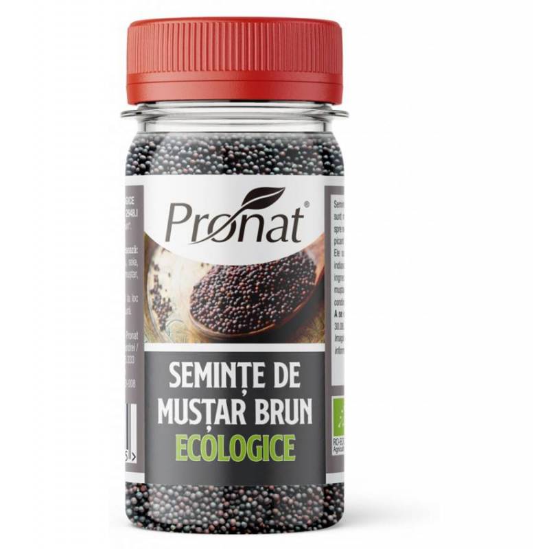 Seminte de mustar brun, eco-bio, 60 g, Pronat