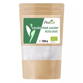 Zahar fara zahar - eritritol si extract din frunze de stevia, eco-bio, 200g Pronat